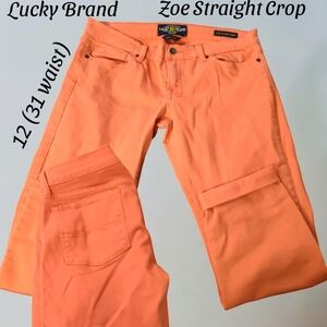 Hot Pink Cropped Jeans by Lucky Brand